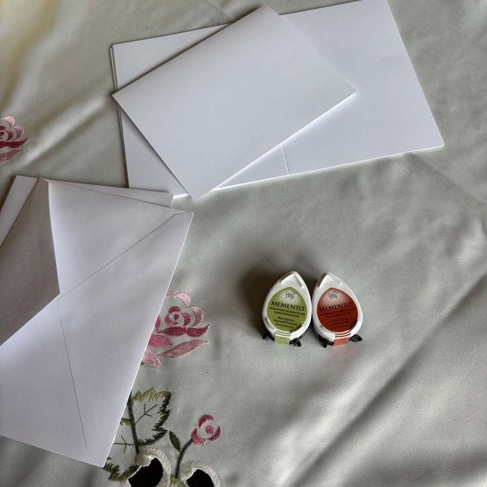 Stamping starter set-10 cards and envelopes with 2 ink pads